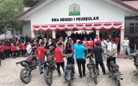 Police Goes to School, Kapolsek Peureulak Datangi Sekolah Tertibkan Sepeda Motor Pelajar Berknalpot Brong