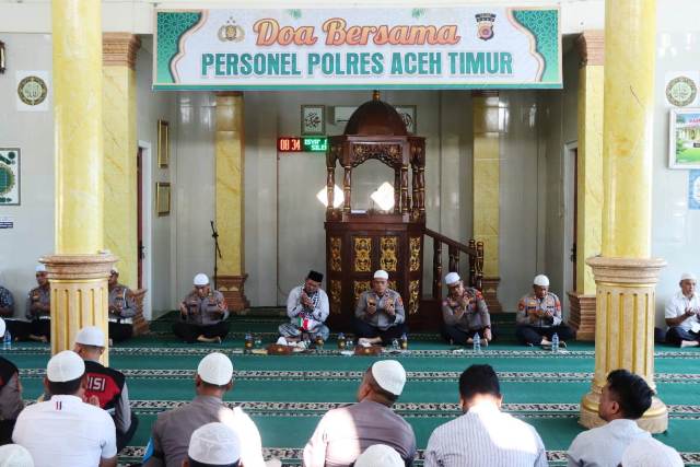 Perkuat Iman dan Mohon Keselamatan, Polres Aceh Timur Gelar Yasinan dan Do’a Bersama