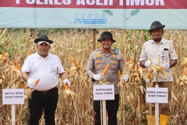 Polres Aceh Timur Gelar Panen Raya Jagung Serentak Kuartal III