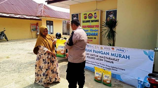 GPM Polres Aceh Timur Disambut Antusias Warga Peureulak Timur