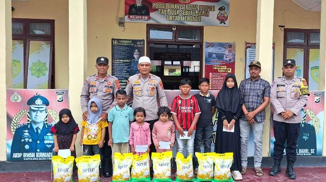 Jum’at Berkah, Polsek Pantee Bidari Santuni Anak Yatim Piatu dan Kaum Dhuafa