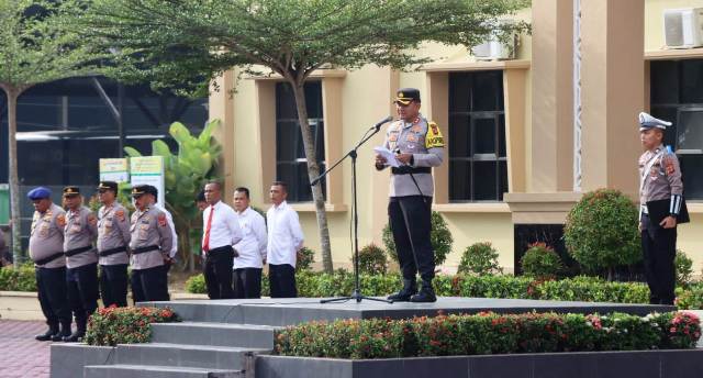Kapolres Aceh Timur Pimpin Apel Gelar Pasukan Operasi Zebra Seulawah 2025