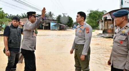 Respon Cepat Kapolres Aceh Timur, Pantau Wilayah Terdampak Banjir Susulan
