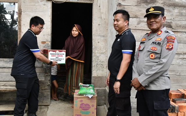 Hari Ketiga Puasa, Mahasiswa STIK Lemdiklat POLRI Angkatan 83 WPS Sindikat II Door To Door Serahkan Bansos di Nurussalam