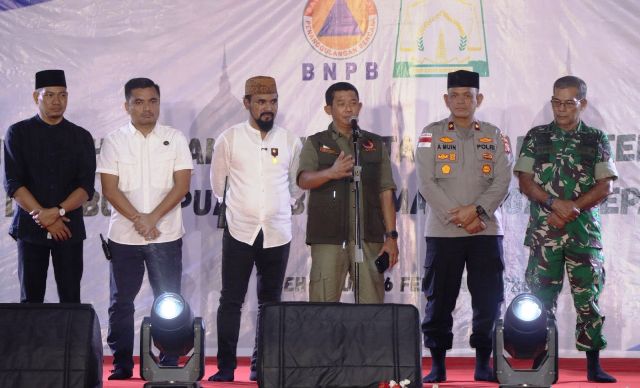 Wakapolres Aceh Timur Hadiri Peresmian Huntara oleh Kepala BNPB di Peureulak Barat
